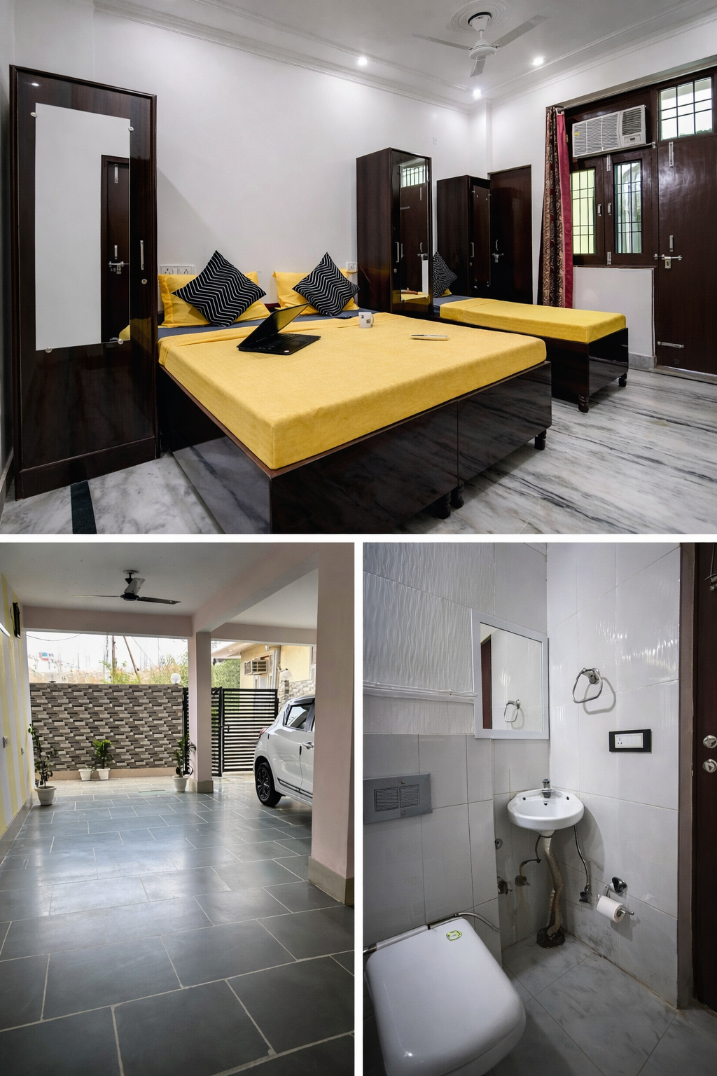 Combined room image sheet for F 91 Sector 27 furnished 1RK