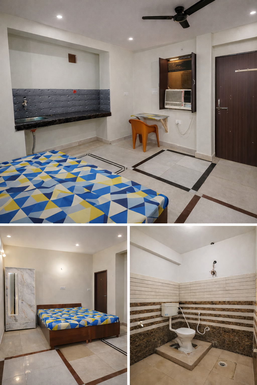 Combined room image sheet for Sector 73 furnished 1RK